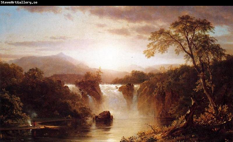 Frederic Edwin Church Landscape with Waterfall